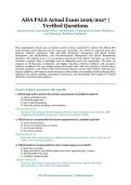 AHA PALS Actual Exam &ndash; American Heart Association &lpar;AHA&rpar; &ndash; 2026&sol;2027 Academic Year &ndash; Verified Questions and Answers