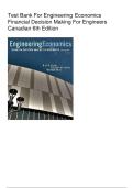 Test Bank for Engineering Economics&colon; Financial Decision Making for Engineers Canadian 6th Edition &vert; Niall M&period; Fraser&comma; Elizabeth M&period; Jewkes & Mehrdad Pirnia &vert; All Chapters 1&ndash;12