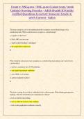 NSG4100 Nursing Practice&colon; Adult Health III Exam 3 2025&sol;2026 &vert; Questions & Answers &vert; Grade A &plus;  &vert; Galen College