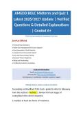 AMEDD BOLC Midterm and Quiz 1 Latest 2026-2027 Update Verified Questions & Detailed Explanations  Graded A&plus;