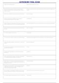 Astronomy Final Exam Questions and Verified Answers &lpar;2026&ndash;2027&rpar; &vert; Complete Astronomy Study Guide & Practice Test &vert; Grade A&plus;