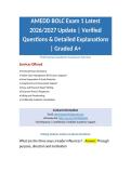 AMEDD BOLC Exam 1 Latest 2026-2027 Update Verified Questions & Detailed Explanations Graded A&plus;