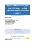 AMEDD BOLC Final Exam Latest 2026-2027 Update Verified Questions & Detailed Explanations  Graded A&plus;