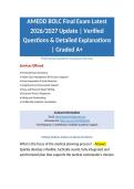 AMEDD BOLC Final Exam Latest 2026-2027 Update Verified Questions & Detailed Explanations  Graded A&plus;