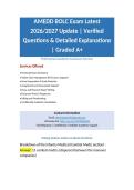 AMEDD BOLC Exam Latest 2026-2027 Update Verified Questions & Detailed Explanations Graded A&plus;