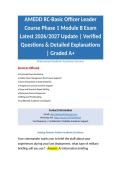 AMEDD RC-Basic Officer Leader Course Phase 1 Module B Exam Latest 2026-2027 Update Verified Questions & Detailed Explanations Graded A&plus;