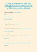 Esco Electrical Certification &lpar;New 2026&sol; 2027 Update&rpar; Questions & Answers &lbrace;Grade A&rcub; 100&percnt; Correct &lpar;Verified Solutions&rpar;&NewLine;&NewLine;