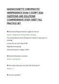 MASSACHUSETTS CHIROPRACTIC JURISPRUDENCE EXAM 3 SCRIPT 2026 QUESTIONS AND SOLUTIONS COMPREHENSIVE STUDY SHEET FULL PRACTICE SET&period;pdf&NewLine;&NewLine;
