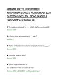 MASSACHUSETTS CHIROPRACTIC JURISPRUDENCE EXAM 3 ACTUAL PAPER 2026 QUESTIONS WITH SOLUTIONS GRADED A PLUS COMPLETE REVIEW SET&period;pdf&NewLine;&NewLine;