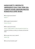 MASSACHUSETTS CHIROPRACTIC JURISPRUDENCE EXAM 3 FINAL PAPER 2026 COMPLETE SOLVED QUESTIONS PRACTICE REVISION PACK EXPERT REVIEW&period;pdf&NewLine;&NewLine;