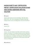 MASSACHUSETTS MAP CERTIFICATION PRETEST CERTIFICATION EVALUATION EXAMS 2026 SOLVED QUESTIONS WITH FULL SOLUTION&period;pdf&NewLine;&NewLine;
