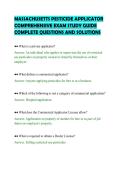 MASSACHUSETTS PESTICIDE APPLICATOR COMPREHENSIVE EXAM STUDY GUIDE COMPLETE QUESTIONS AND SOLUTIONS&period;pdf&NewLine;&NewLine;