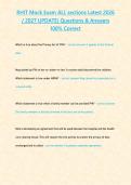 RHIT Mock Exam ALL sections Latest 2026 2027 UPDATE&rpar; Questions & Answers 100- Correct&period;