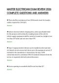 MASTER&lowbar;ELECTRICIAN&lowbar;EXAM&lowbar;REVIEW&lowbar;2026&lowbar;COMPLETE&lowbar;QUESTIONS&lowbar;AND&lowbar;ANSWERS