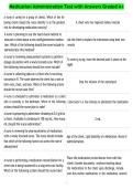 Medication Administration Test with Answers Graded A&plus; 2026&vert;2027