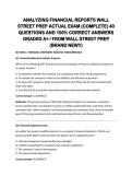 ANALYZING FINANCIAL REPORTS WALL STREET PREP ACTUAL EXAM &lpar;COMPLETE&rpar; 40 QUESTIONS AND 100&percnt; CORRECT ANSWERS GRADED A&plus;&lpar;BRAND NEW&excl;&excl;&rpar;