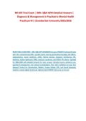 NR 607 Final Exam &vert; 500&plus; Q&A With Detailed Answers &vert; &NewLine;Diagnosis & Management in Psychiatric-Mental Health &NewLine;Practicum III &vert; Chamberlain University 2025&sol;2026