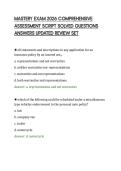 MASTERY EXAM 2026 COMPREHENSIVE ASSESSMENT SCRIPT SOLVED QUESTIONS ANSWERS UPDATED REVIEW SET&period;pdf&NewLine;&NewLine;