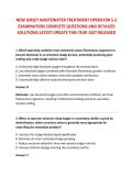 NEW JERSEY WASTEWATER TREATMENT OPERATOR S-2 &NewLine;EXAMINATION COMPLETE QUESTIONS AND DETAILED &NewLine;SOLUTIONS LATEST UPDATE THIS YEAR JUST RELEASED