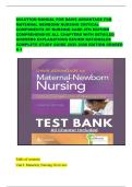 SOLUTION MANUAL FOR DAVIS ADVANTAGE FOR MATERNAL NEWBORN NURSING CRITICAL COMPONENTS OF NURSING CARE 4TH EDITION COMPREHENSIVE ALL CHAPTERS WITH DETAILED ANSWERS EXPLANATIONS REVIEW RATIONALES COMPLETE STUDY GUIDE 2025 2026 EDITION GRADED A &plus;&NewLine;