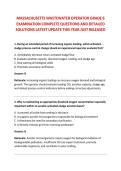 MASSACHUSETTS WASTEWATER OPERATOR GRADE 6 &NewLine;EXAMINATION COMPLETE QUESTIONS AND DETAILED &NewLine;SOLUTIONS LATEST UPDATE THIS YEAR JUST RELEASED