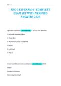 NSG-3130 EXAM 4 &vert; COMPLETE&NewLine;EXAM SET WITH VERIFIED&NewLine;ANSWERS 2026