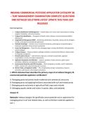 INDIANA COMMERCIAL PESTICIDE APPLICATOR CATEGORY 3B &ndash; TURF MANAGEMENT EXAMINATION COMPLETE QUESTIONS &NewLine;AND DETAILED SOLUTIONS LATEST UPDATE THIS YEAR JUST &NewLine;RELEASED 