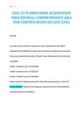 CON 2370 SIMPLIFIED ACQUISITION&NewLine;PROCEDURES&vert; COMPREHENSIVE Q&A&NewLine;FOR CERTIFICATION SUCCESS 2026
