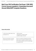 Red Cross WSI Certification Test Exam &vert; With 100&percnt; Correct Answers graded A&plus; Guaranteed Success&excl;&excl; Newest 2026&sol;2027 Complete Questions&NewLine;