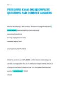 PEREGRINE EXAM 2026&vert;COMPLETE&NewLine;QUESTIONS AND CORRECT ANSWERS 