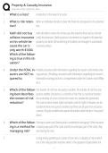 Property and Casualty Insurance Exam Study Guide 2026&sol;2027 &vert; Practice Questions and Detailed Answers