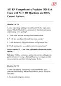 ATI RN Comprehensive Predictor 2026 Exit Exam with NGN 180 Questions and 100&percnt; Correct Answers&period;