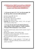 ATI RN Nutrition CMS Proctored Exam 2026&sol;2027 &ndash; 70 Scenario-Based Questions and Correct Answers with Rationales &lpar;GRADED A&plus;&rpar;