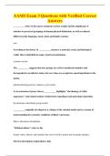 AAMS Exam 3 Questions with Verified Correct&NewLine;Answers