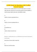 AAMS Study Set Questions with Verified&NewLine;Correct Answers
