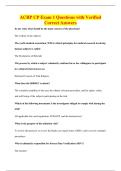 ACRP CP Exam 1 Questions with Verified&NewLine;Correct Answers