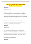 ACRP CP Exam Review Questions with&NewLine;Verified Correct Answers