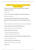 ACRP CP Review Questions with Verified&NewLine;Correct Answers