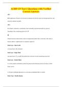 ACRP CP Test 1 Questions with Verified&NewLine;Correct Answers