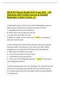 HESI RN Mental Health NGN Exam 2026 &ndash; 120 Questions with Verified Answers & Detailed Rationales &vert; Latest Version &vert; A&plus;