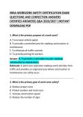 IMSA Workzone Safety Certification Exam Questions and Correct Answers