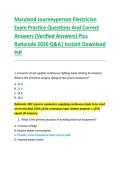Maryland Journeyperson Electrician &NewLine;Exam Practice Questions And Correct &NewLine;Answers &lpar;Verified Answers&rpar; Plus &NewLine;Rationale 2026 Q&A&vert; Instant Download &NewLine;Pdf 