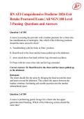 RN ATI Comprehensive Predictor 2026 Exit Retake Proctored Exam &vert; All NGN 180 Level 3 Passing Questions and Answers&vert;Guaranteed success on your first attempt&period;