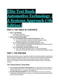 2026&sol;2027 S-Tier Elite Test Bank&colon; Automotive Technology - A Systems Approach &lpar;7th Edition&rpar; &vert; Grandmaster Diagnostic Scenarios