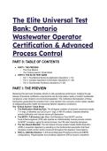 2026&sol;2027 S-Tier Elite Ontario Wastewater Operator Certification Test Bank &lpar;O&period; Reg&period; 129&sol;04&rpar; &vert; Advanced QA&comma; Process Control & Cheat Sheet