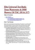2026&sol;2027 Elite Universal Test Bank&colon; Texas Wastewater & OSSF Mastery &lpar;30 TAC 285 & 217&rpar; &ndash; Exam-Ready Questions
