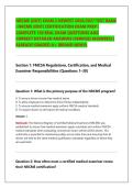 NRCME &lpar;DOT&rpar; Certification Exam Prep 2026&sol;2027 &vert; 150 Original Practice Questions & Detailed Rationales &vert; Latest Update