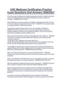 UHC Medicare Certification Practice&NewLine;Exam Questions And Answers 2026&sol;2027