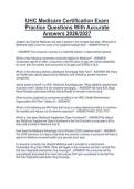 UHC Medicare Certification Exam&NewLine;Practice Questions With Accurate&NewLine;Answers 2026&sol;2027