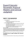 Colorado Paramedic Protocol Mastery Test Bank &lpar;2026&sol;2027 Updates&rpar; &vert;  Elite Scenarios&comma; HB25-1188 & DMEMSMD Guidelines